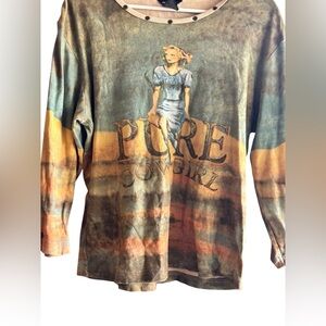 Pure Cowgirl Vintage Graphic Long Sleeve Tee